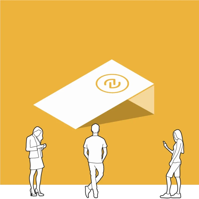 NFC counter card for visitor guidance
